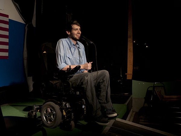 A scene from Jonah Stands Up, Hannah Engelson’s documentary