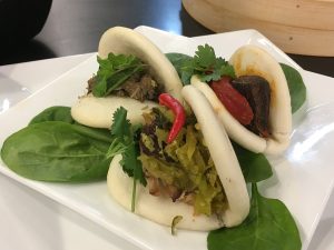 Gua bao is a Taiwanese dish served at the dining hall.