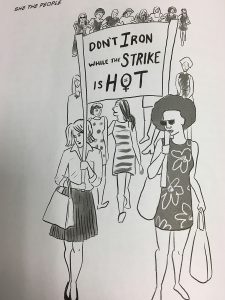 drawing of women's liberation march
