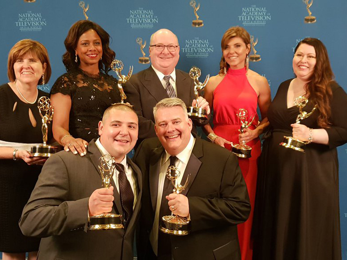 WCVB team with Emmys
