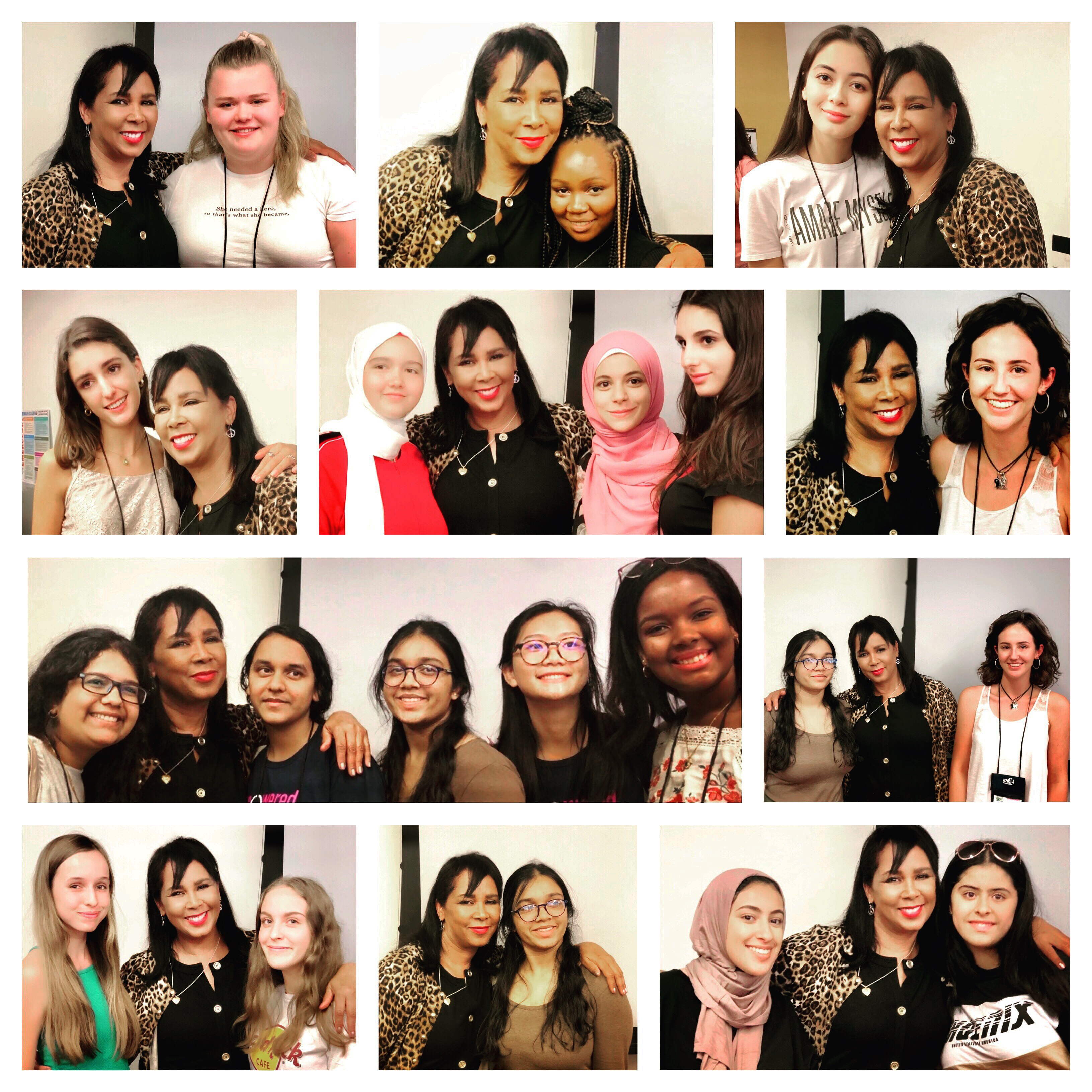 Cheryl Jackson with different people at the 2019 Women2Women Conference 