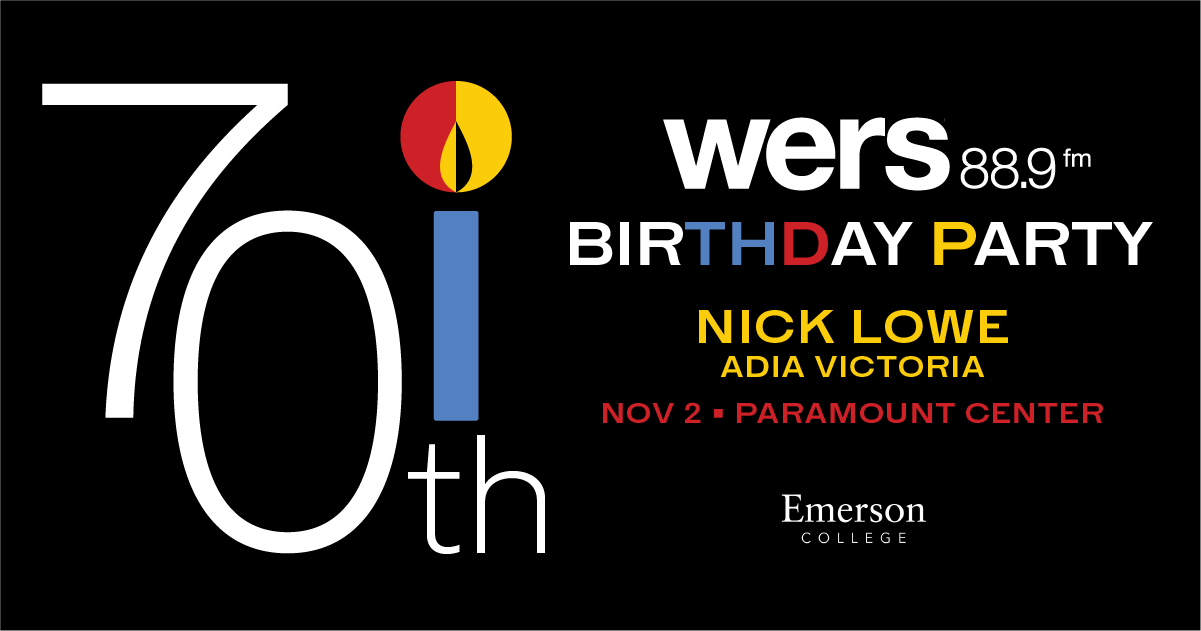 WERS 88.9 FM, New England’s oldest non-commercial radio station, is hosting its 70th birthday party on Saturday, November 2 at The Paramount Center.