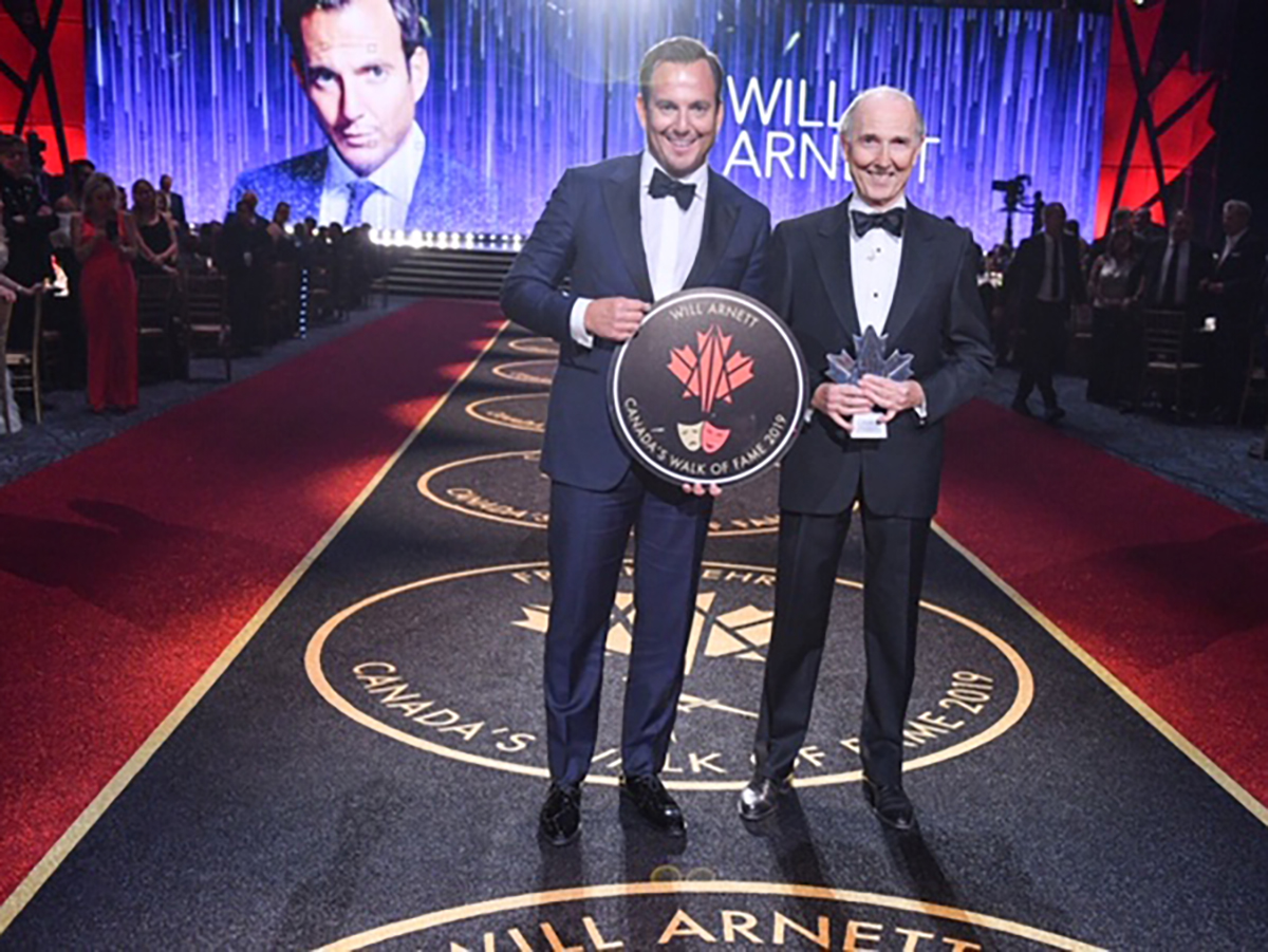 Will Arnett and Emerson James Arnett at Will's induction into the Canada Walk of Fame.