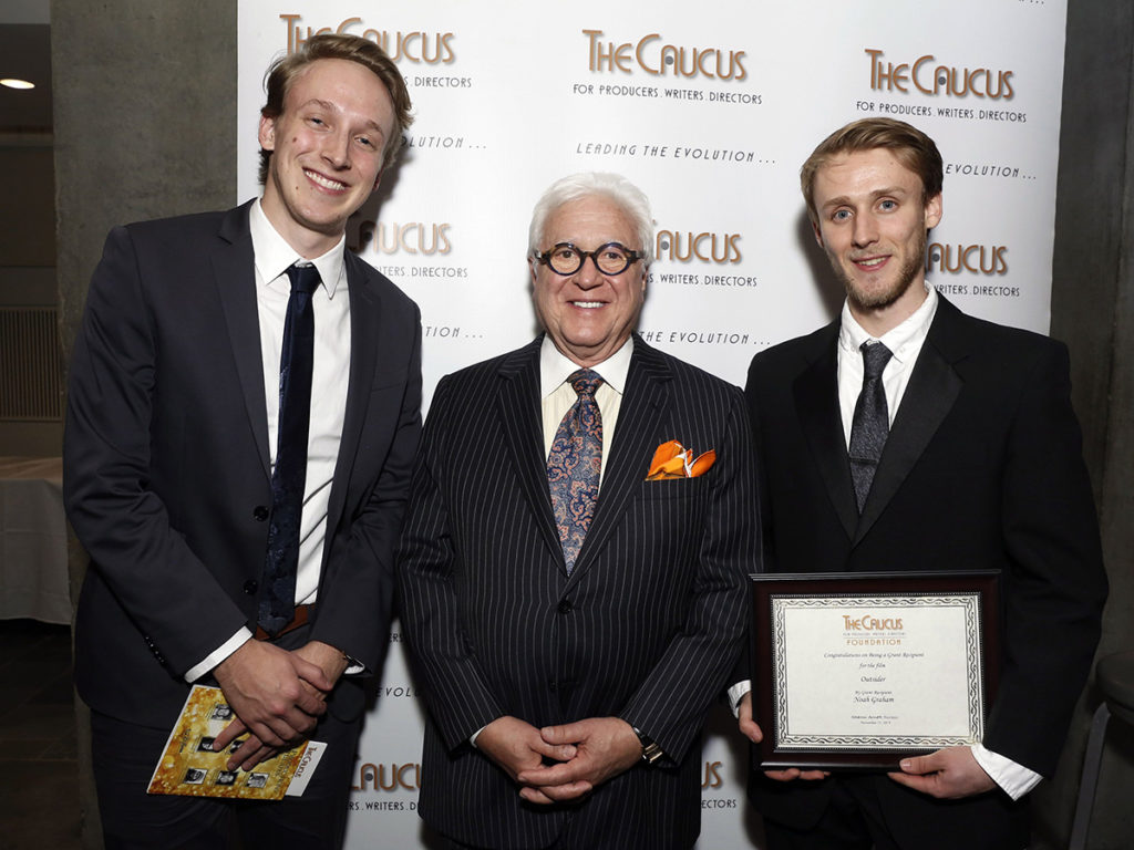 Graham with DiBona and  Thomson at Caucus awards