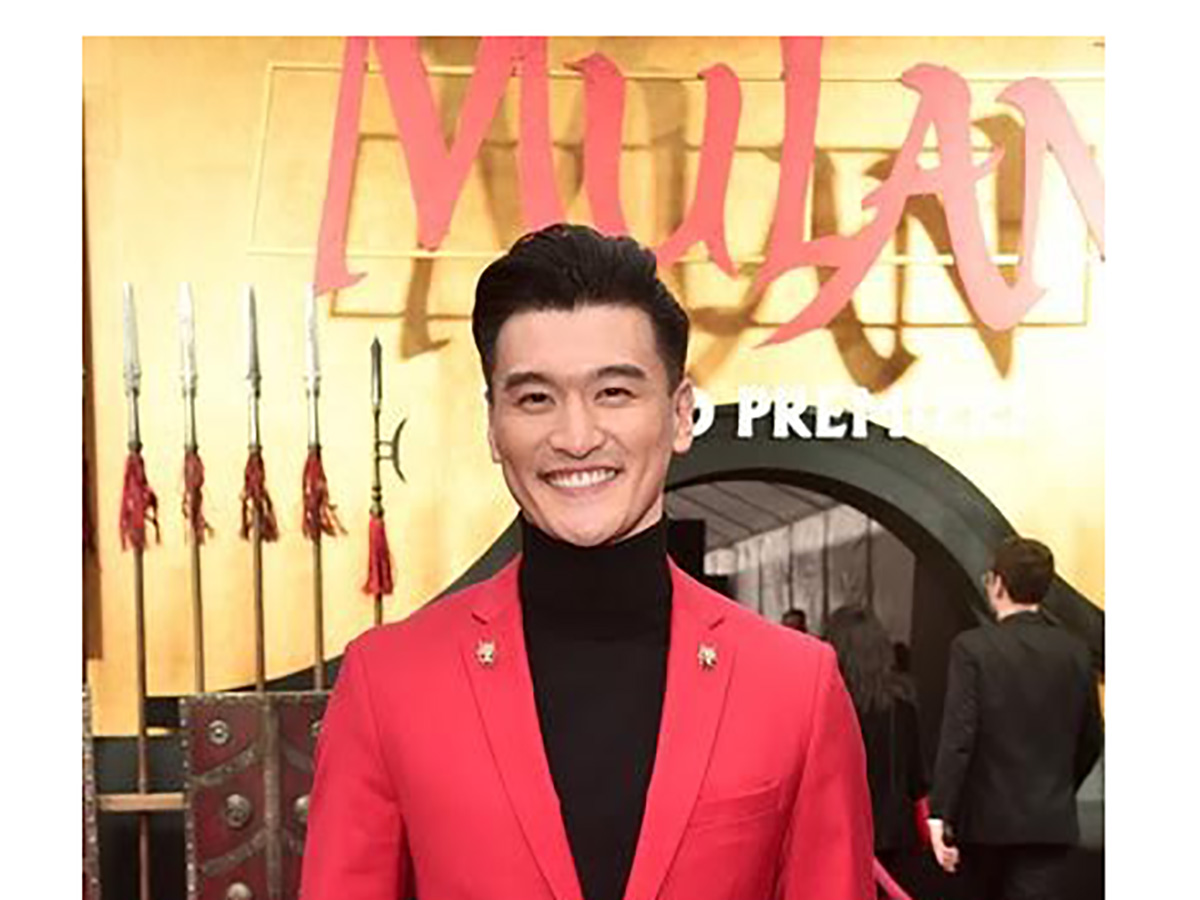 Chen Tang at the Hollywood premiere of Mulan.