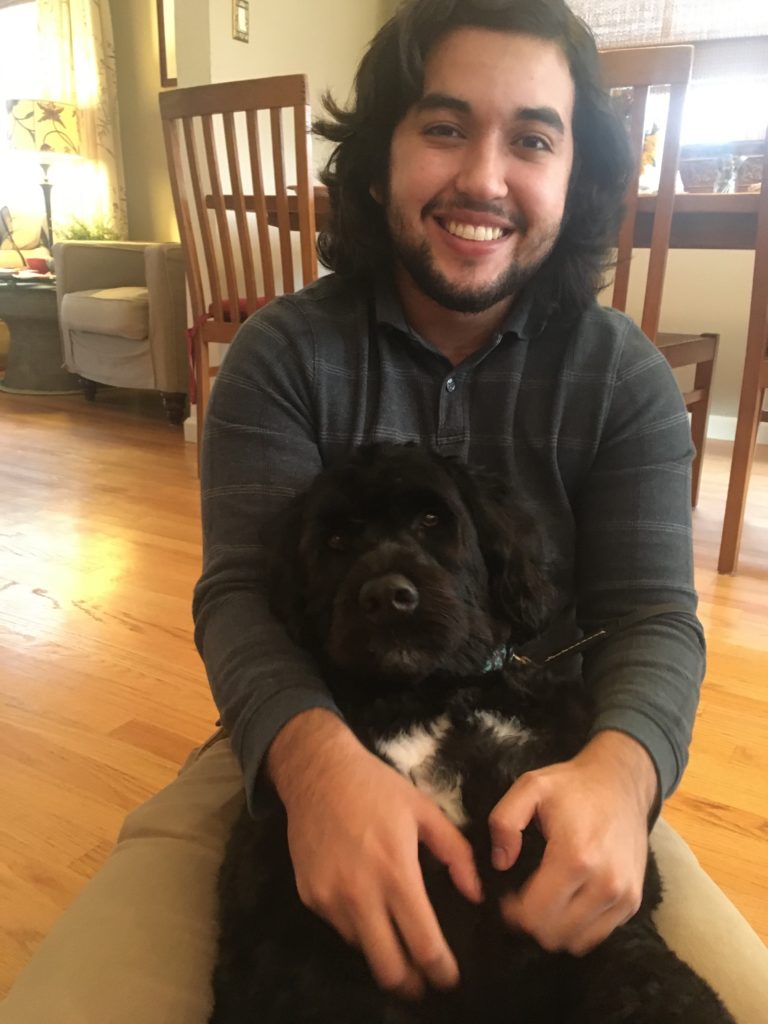 Henry Aceves with dog
