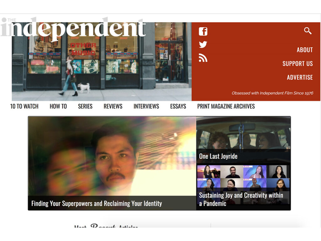Screen shot of The Independent