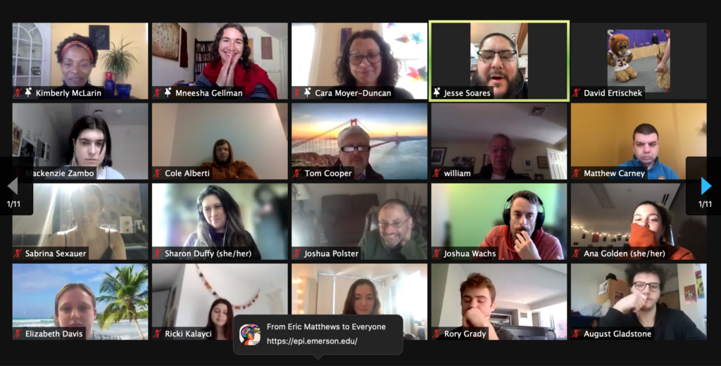 20 people on a Zoom call