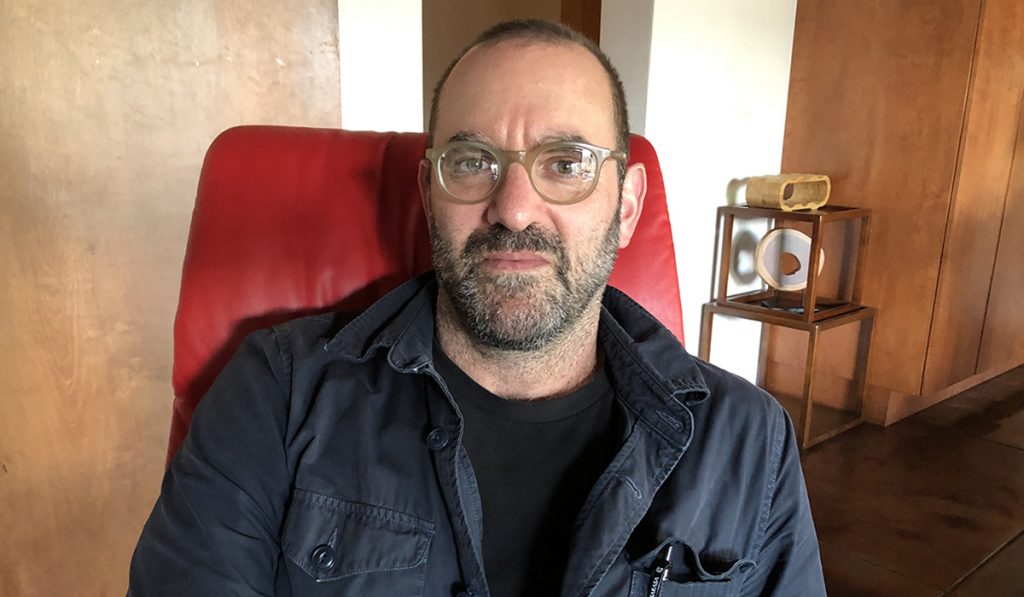 joe maggio in red chair