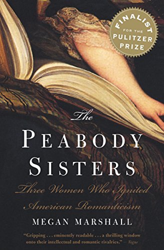 The Peabody Sisters book cover. Painting detail of woman's hand on book