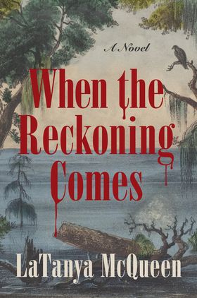 When the Reckoning Comes book jacket. Painting of lake shore with eagle perched on branch