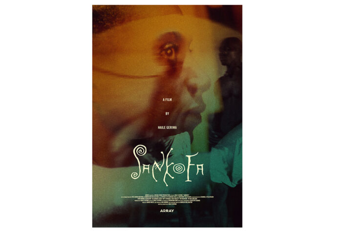 sankofa movie poster. photos of Black faces, bodies, superimposed over one another