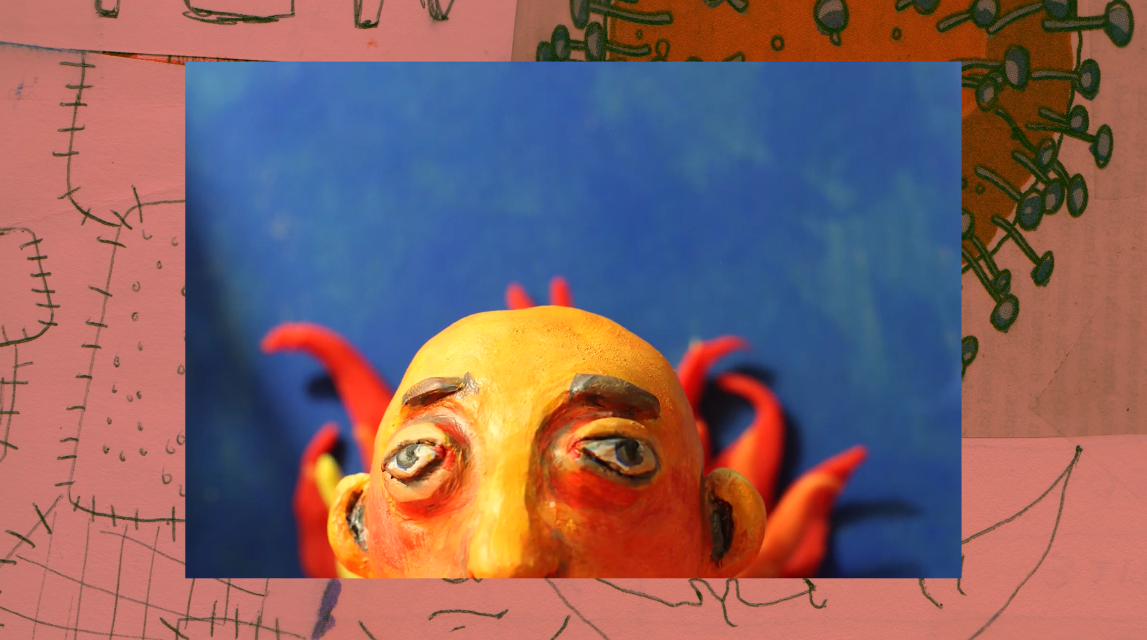 Animation of half of orange head