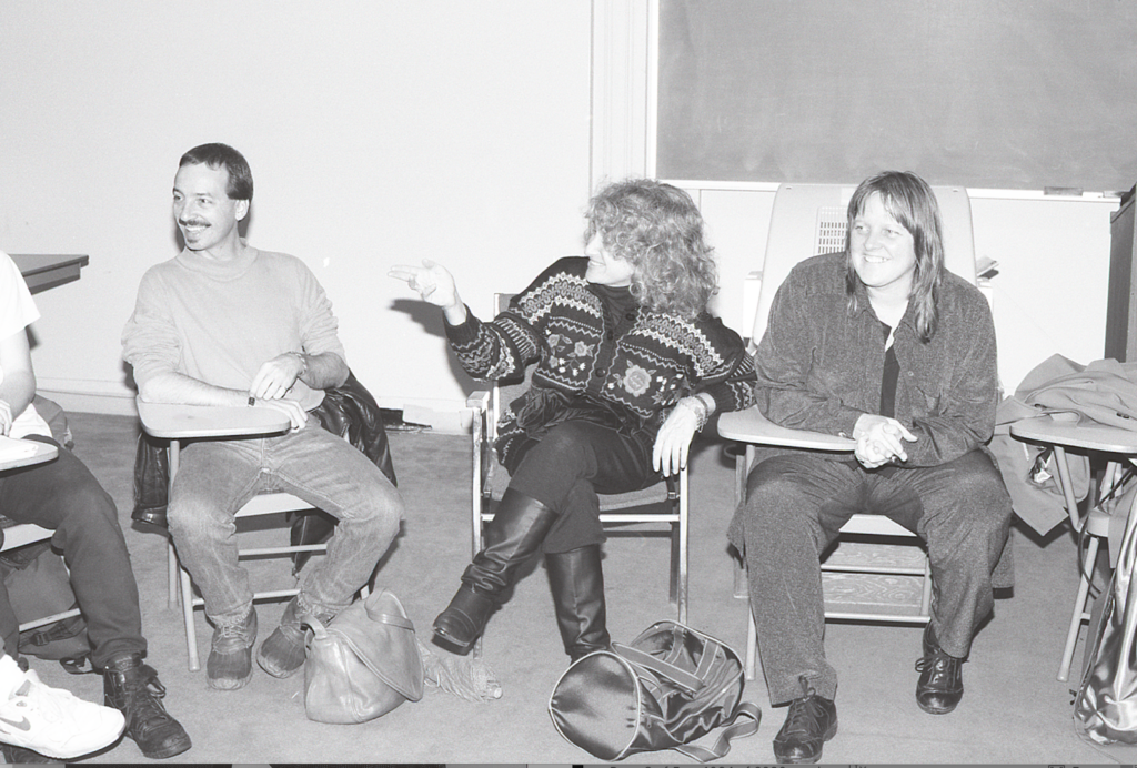 Dale White, Wendy Kesselman and Maureen Shea participate in a panel in 1991.