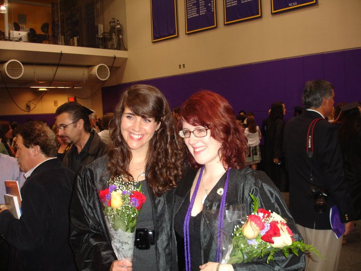 Leanne Bowes with Claudia Gerbracht during their Emerson graduation