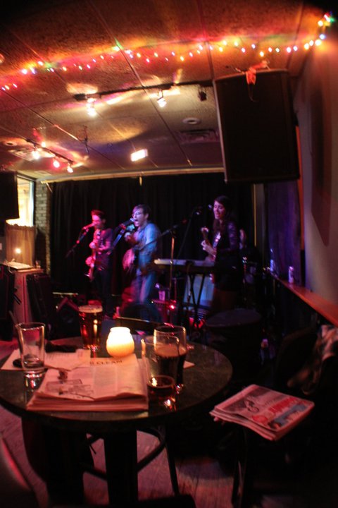 Leanne Bowes performing at a bar in 2010