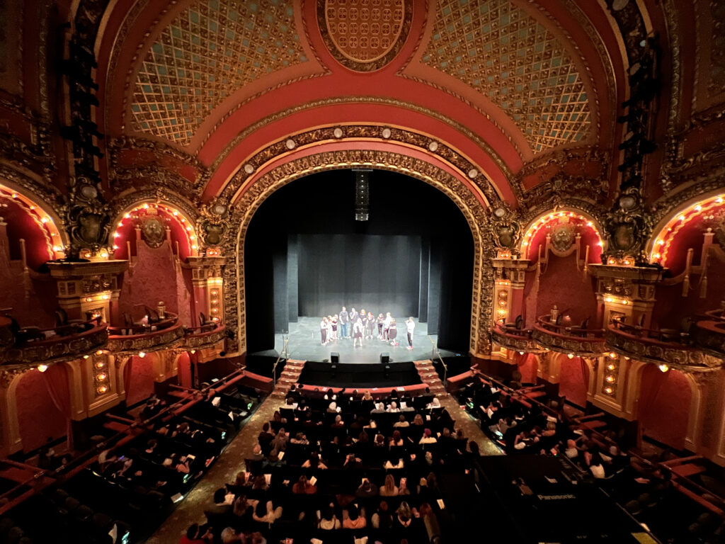 A photo from the balcony of the Majestic Theatre