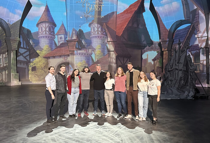 10 Emersonians on the stage of The Beauty and the Beast