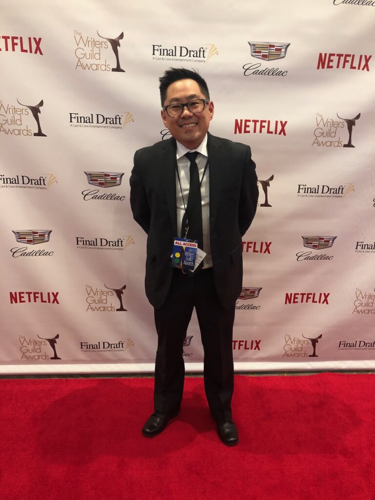 Ed Lee at the 2020 Writers Guild Awards red carpet