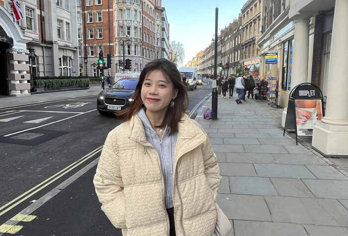 jianyi liang on what looks like London street