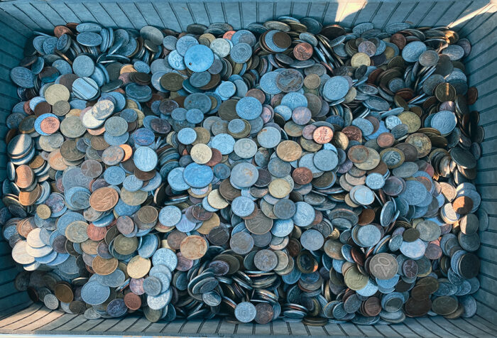 A bunch of coins