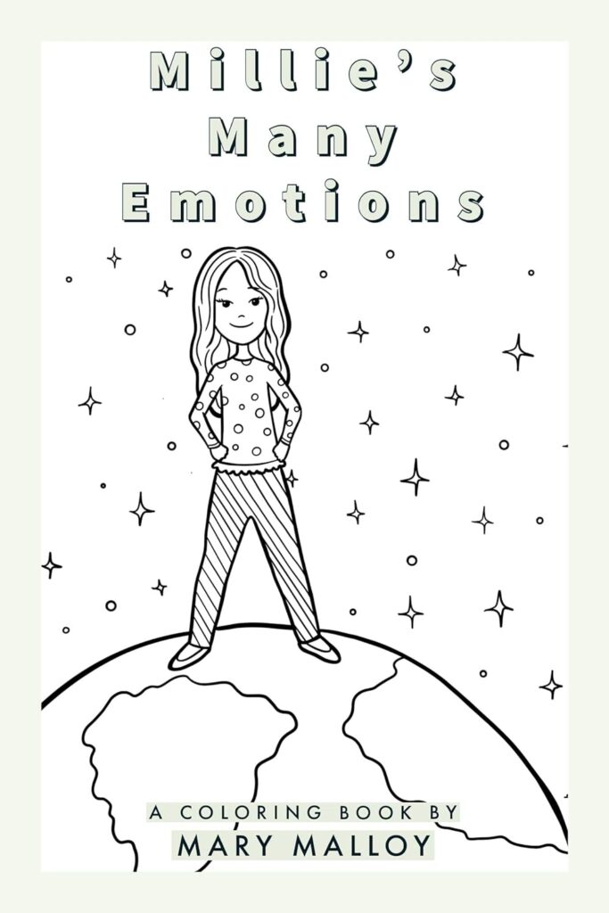 Cover of Millie's Many Emotions coloring book