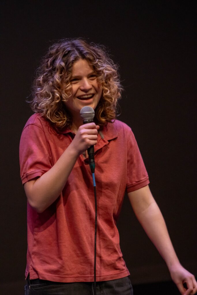 Saskia Penning performs stand-up comedy