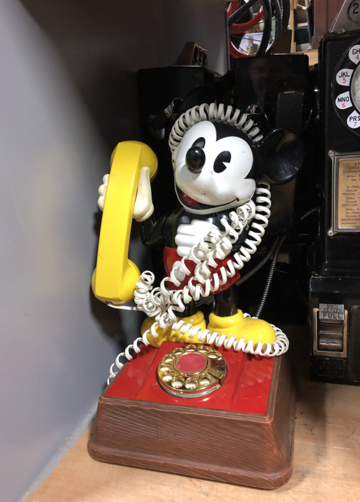 An old Mickey Mouse telephone