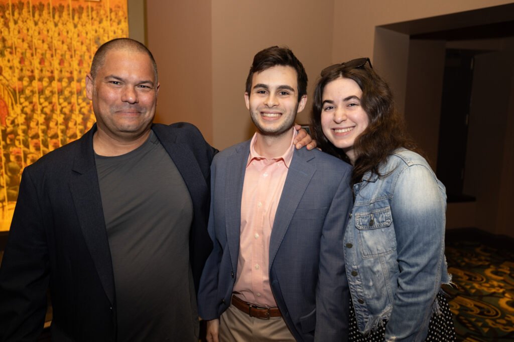 Nejem Raheem and Josh Fergang '24 and a friend.