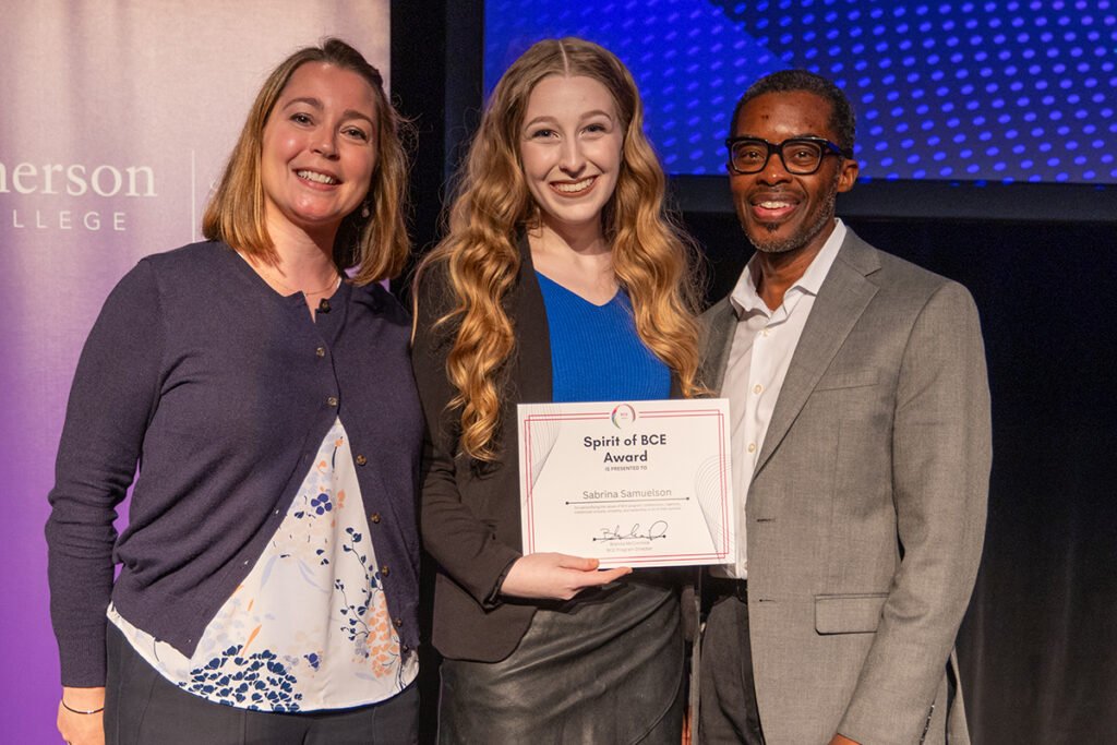 Brenna McCormick, Sabrina Samuelson and Brent Smith.