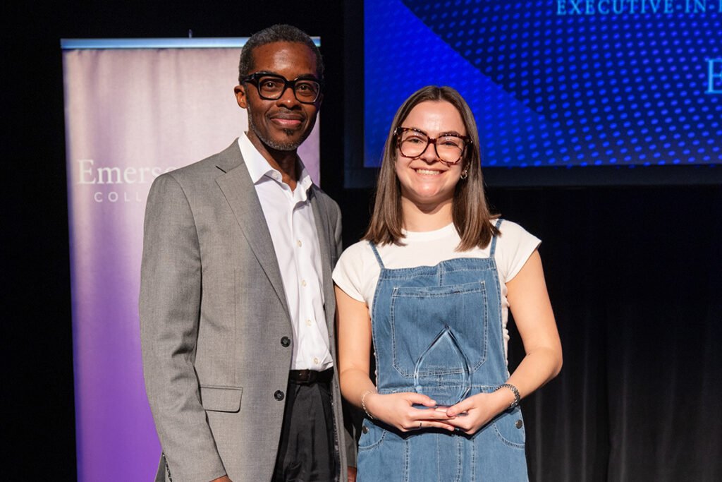Brent Smith and Caroline Larangeira.