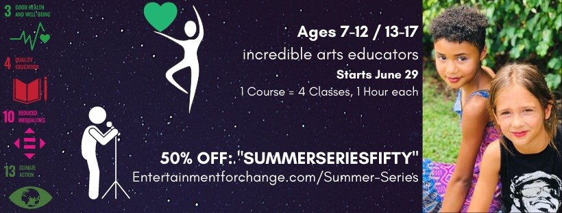 Entertainment for Change poster. 