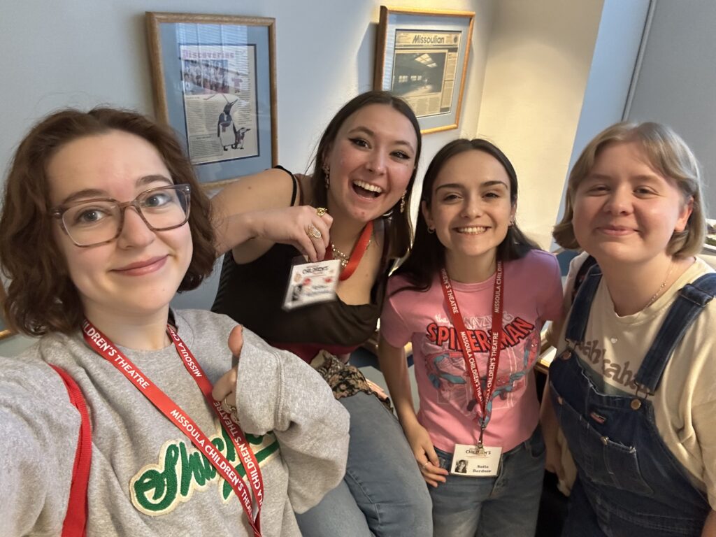 Emily Barnett, Kylee Majkowski, Sofia Bordner, and Amelia Duval pose for a photo