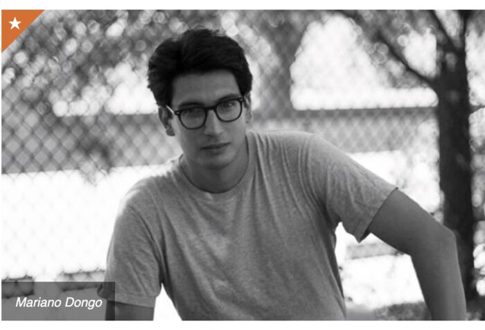 Black and white photo of Mariano Dongo