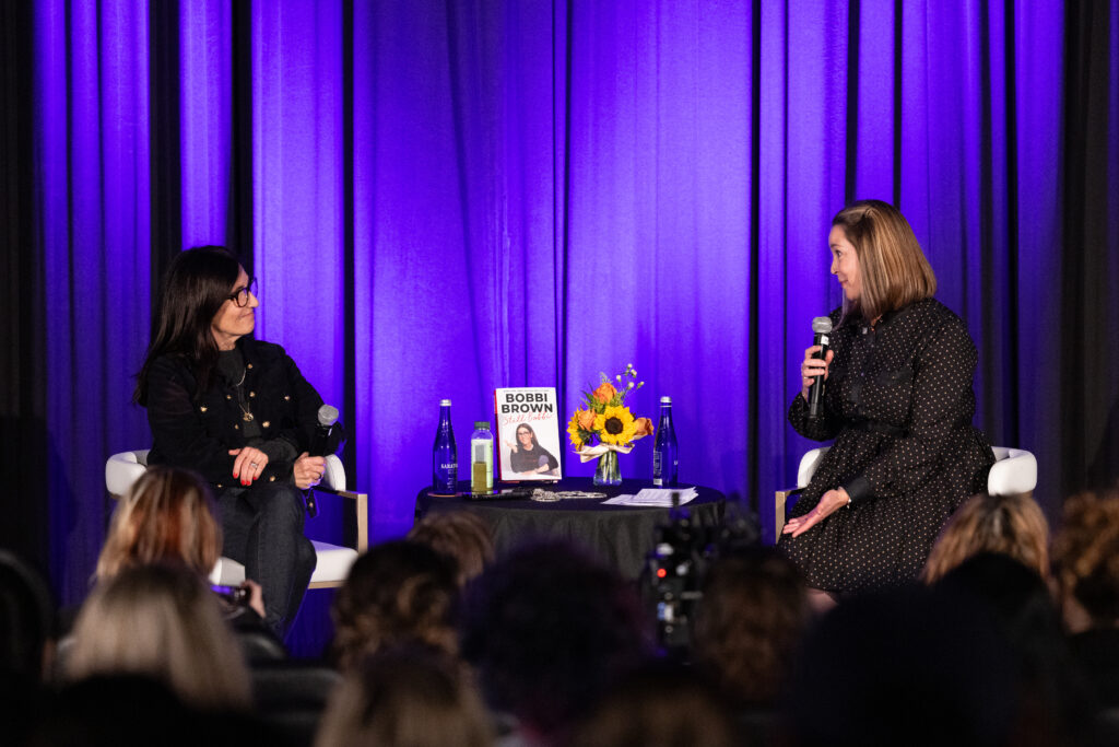 Bobbi Brown and Brenna McCormick talk on stage