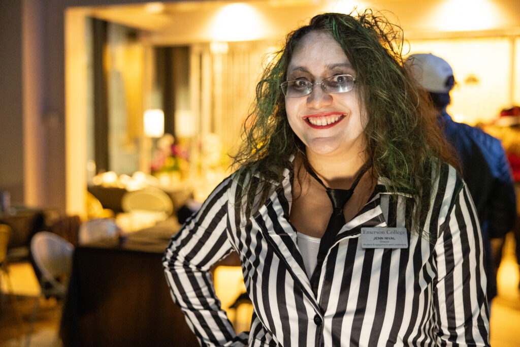 someone dressed as Beetlejuice