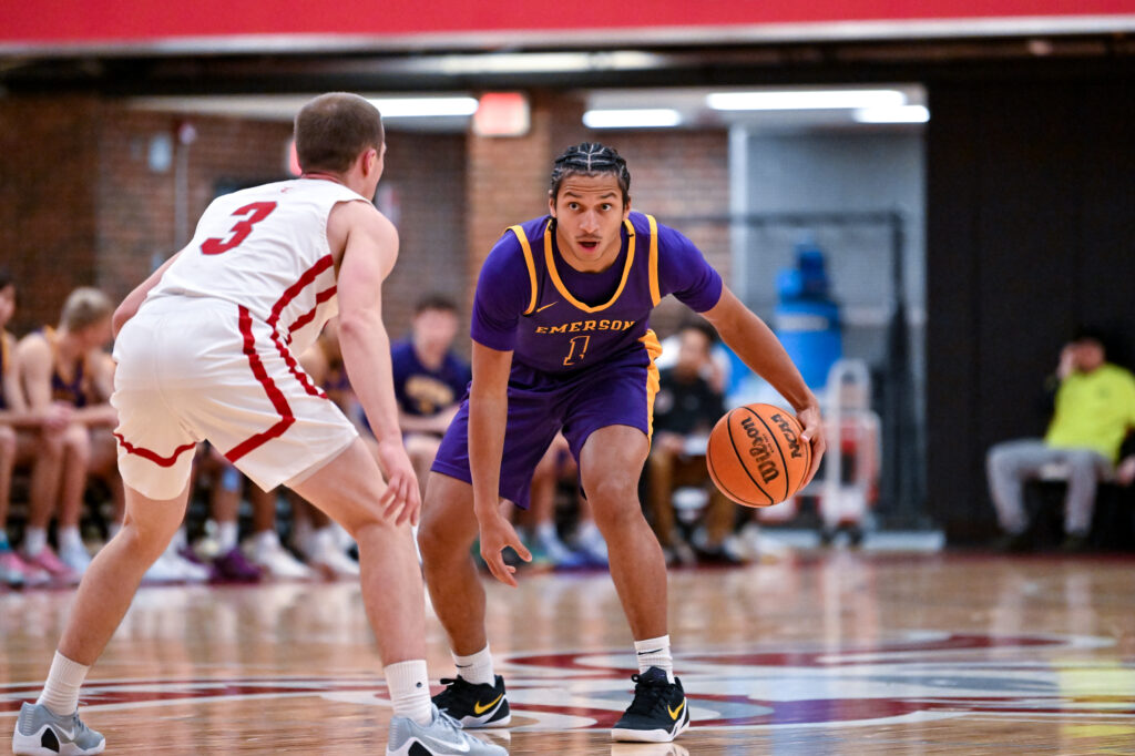 Ray Allen III dribbles a ball during a game