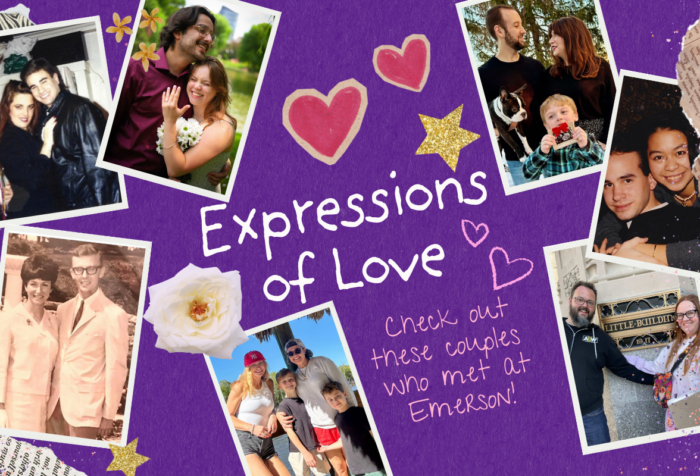 Graphic with couples together that says Expressions of Love