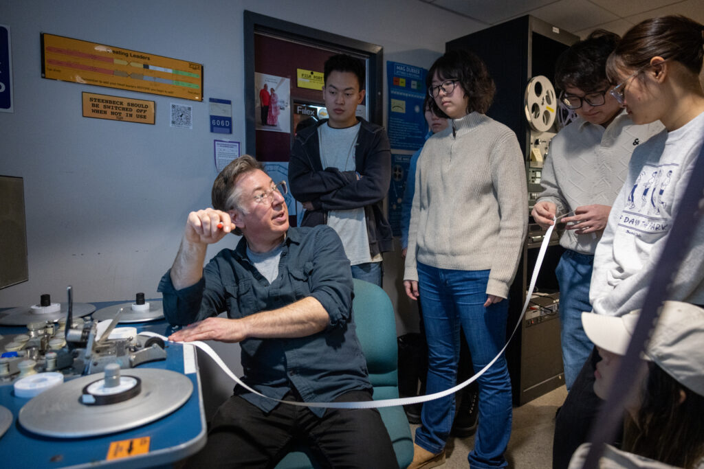 Paul Turano teaches analog film to several students