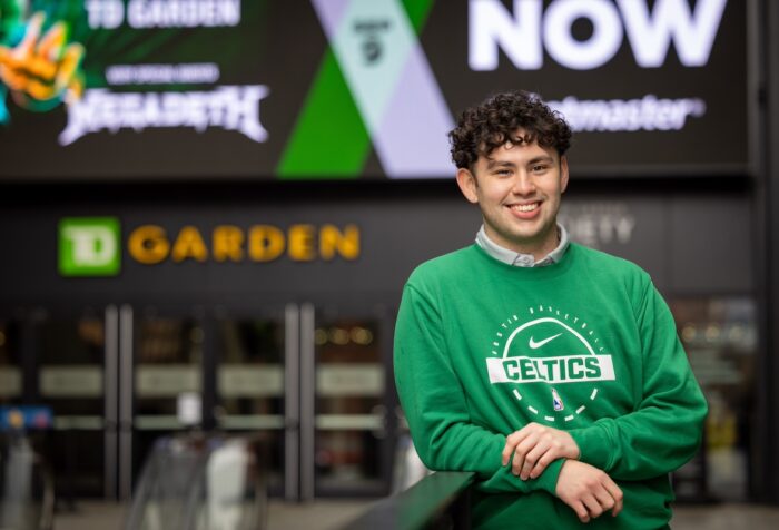 Photo of Chris Catubig in front of TD Garden