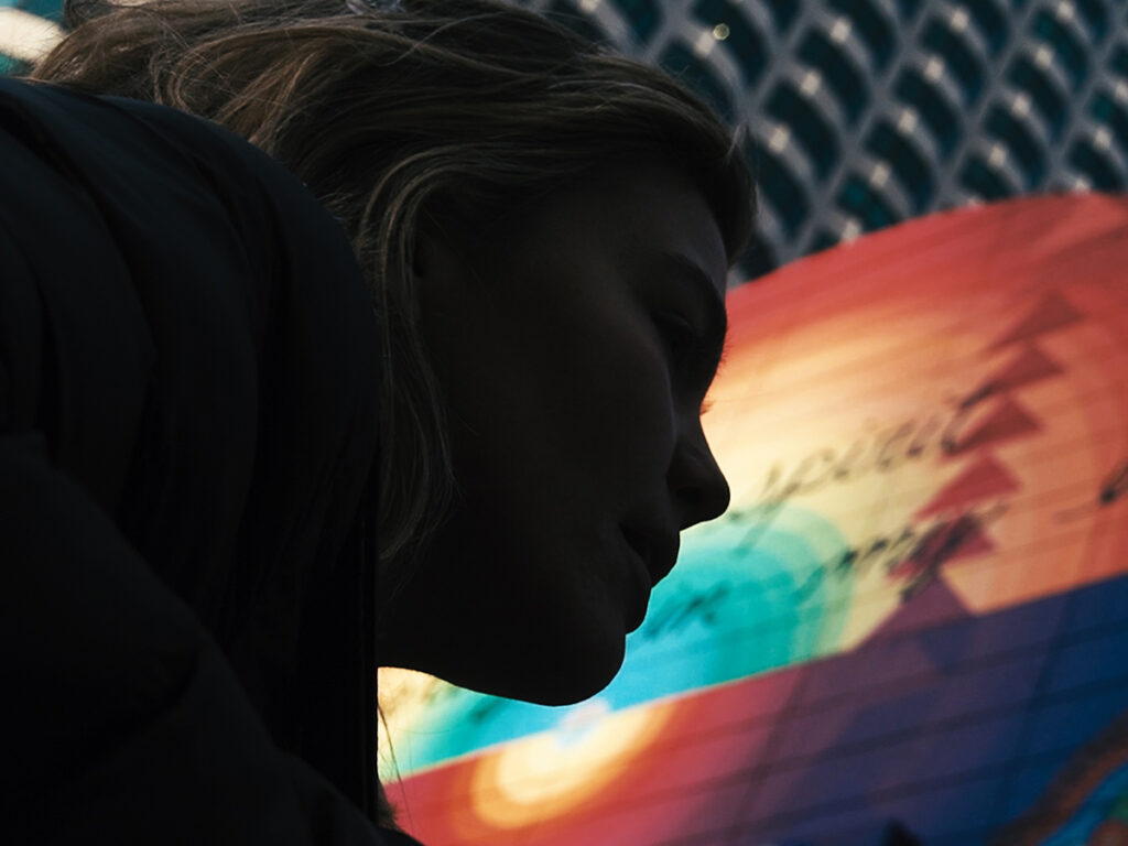 woman in silhouette