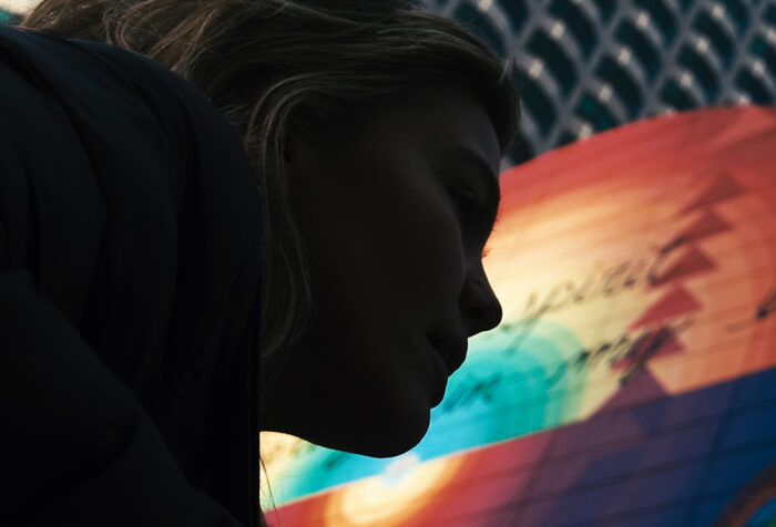 woman in silhouette