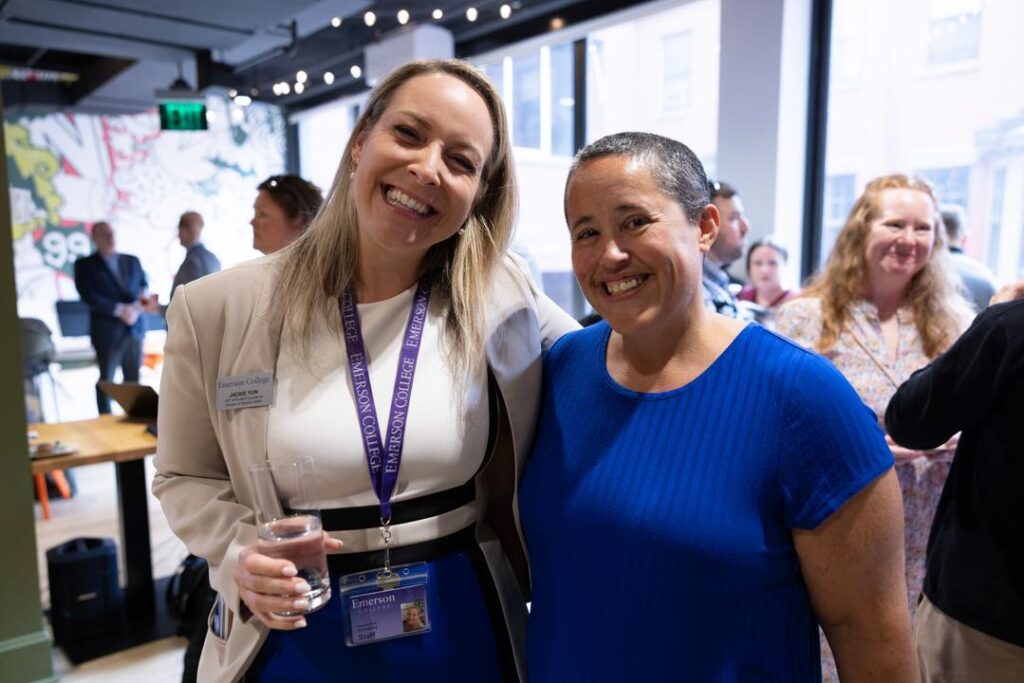 Jackie Yun and Kellie Fuller pose for a photo