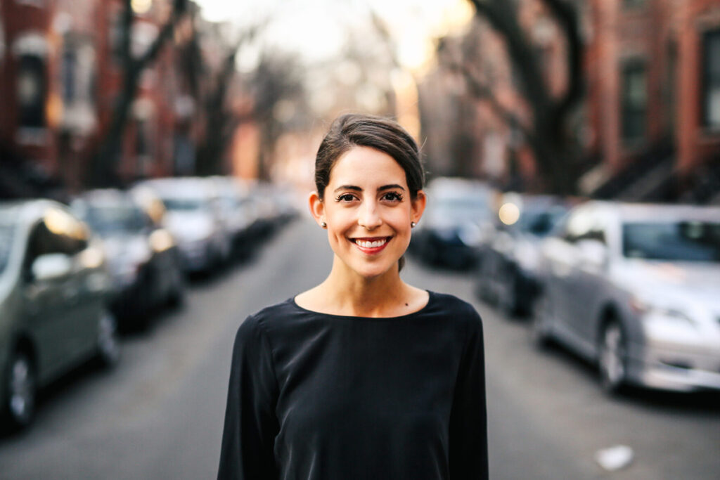 Natalie Lemle in Boston street