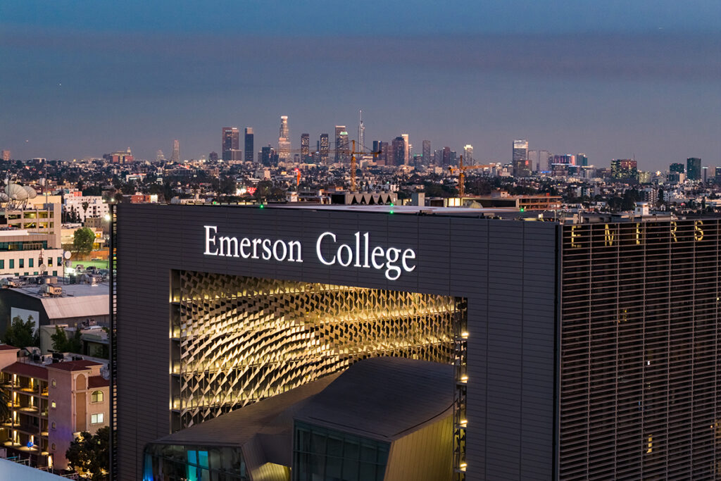 Emerson Los Angeles with LA skyline in background