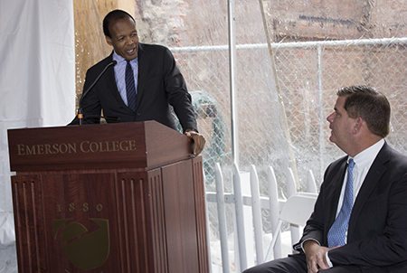 President Pelton with Boston Mayor Walsh