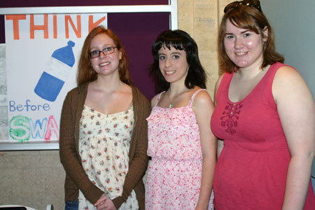 members of people against overmedication at the first-year writing program showcase
