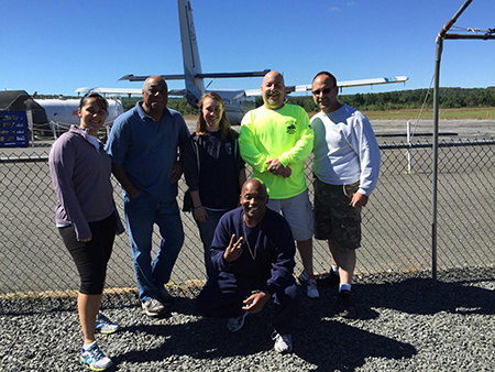 Emerson staff try skydiving