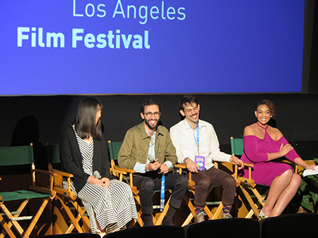 Student filmmakers at the Emerson LA Film Festival. 
