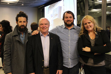 Chris “Romanski” Romano, Michael Mara, Eric Falconer, and Amy Grill